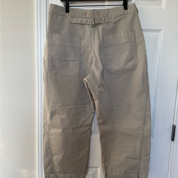 Anthropologie Pilcro Arin Mid Rise Button Front Barrel Linen Blend NWT Sz 32P - Picture 9 of 14